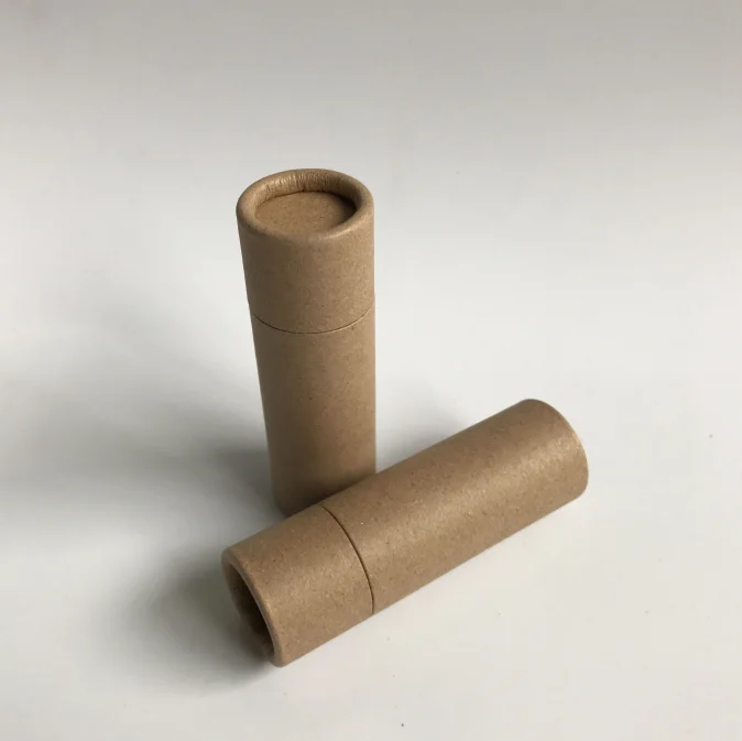 Eco-friendly Natural  kraftpaper  Cardboard lip balm  push up  deodorant 15g/30g/45g/60g container