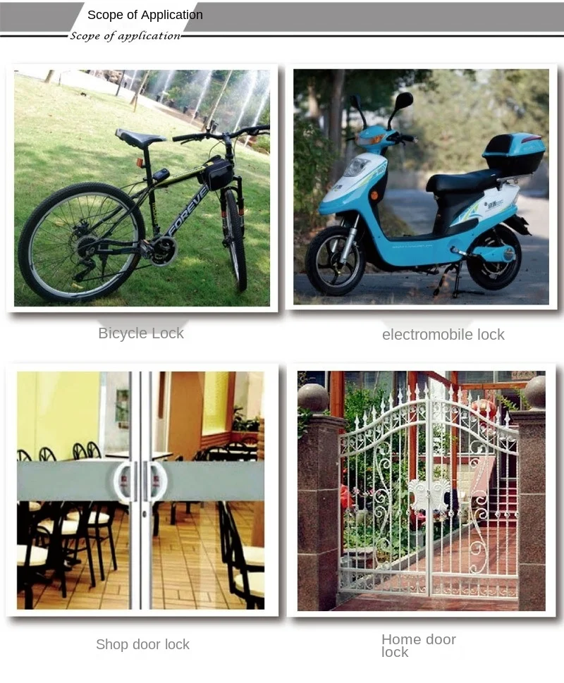 Wholesale Bicycle smart lock Alarm 110db electric scooter keyless anti-theft bicycle cable lock  e bike accessories LY-787R