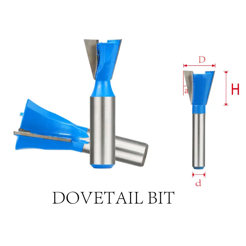 Dovetail Tenon Joint Milling Carving Cutter Solid Carbide CNC Router Bits for Woodworking