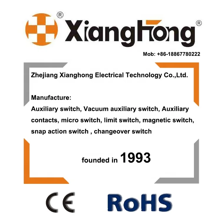 F6-12III 10A HV operation Mechanism rotary auxiliary cam switch