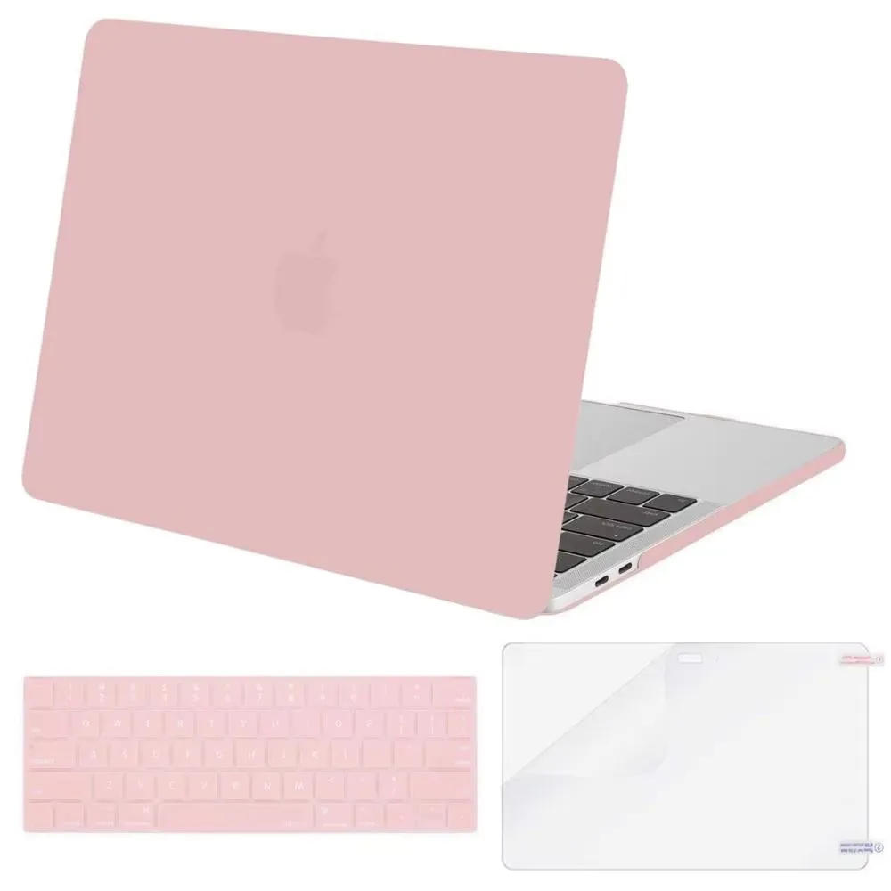 Wholesale Silicone Keyboard Cover Screen Protector and Mac Cover Case for Apple MacBook Pro 15 Inch Touch Bar A1990/A1707