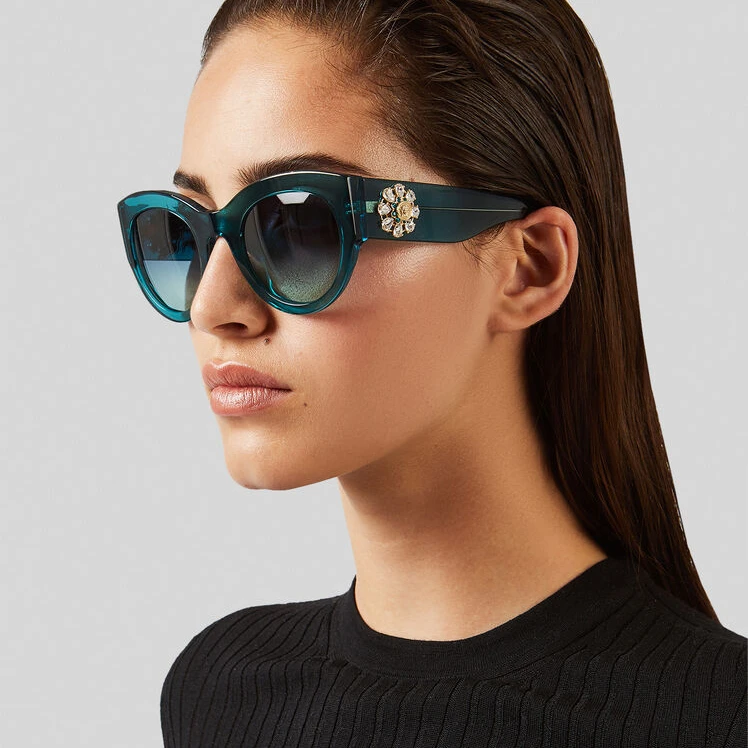 Autumn 2022 new round frame personalized casual sunglasses decorative sunglasses photo protection uv glasses