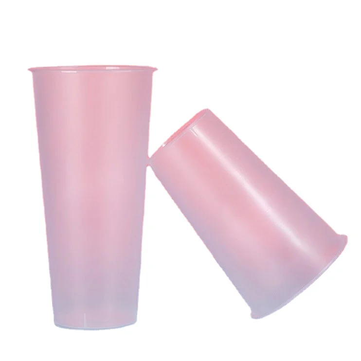 Custom Printed Wholesale Disposable Frosted Cold Cup Plastic Cups 12oz