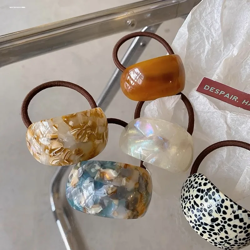 Fashionable Acetate Elastic Rubber New Designs Simple Hair Rope Hair Decoration Hair Accessories for Girls Sweet Style
