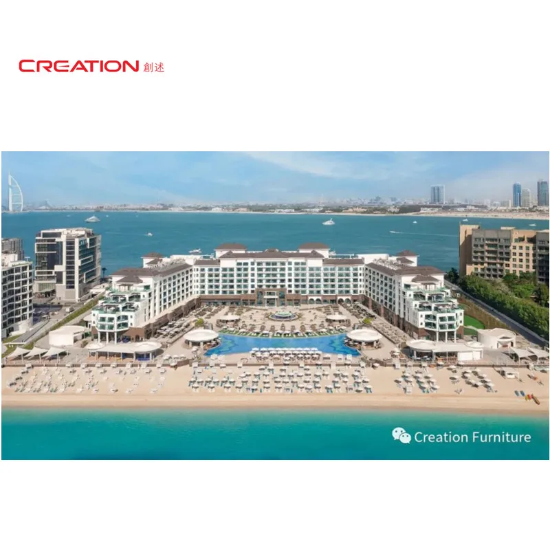 CREATION Hotel Furniture Project Taj Exotica Resort Spa the Palm Dubai Solid Wood Double Bed Hotel Room Furniture Bedroom Sets