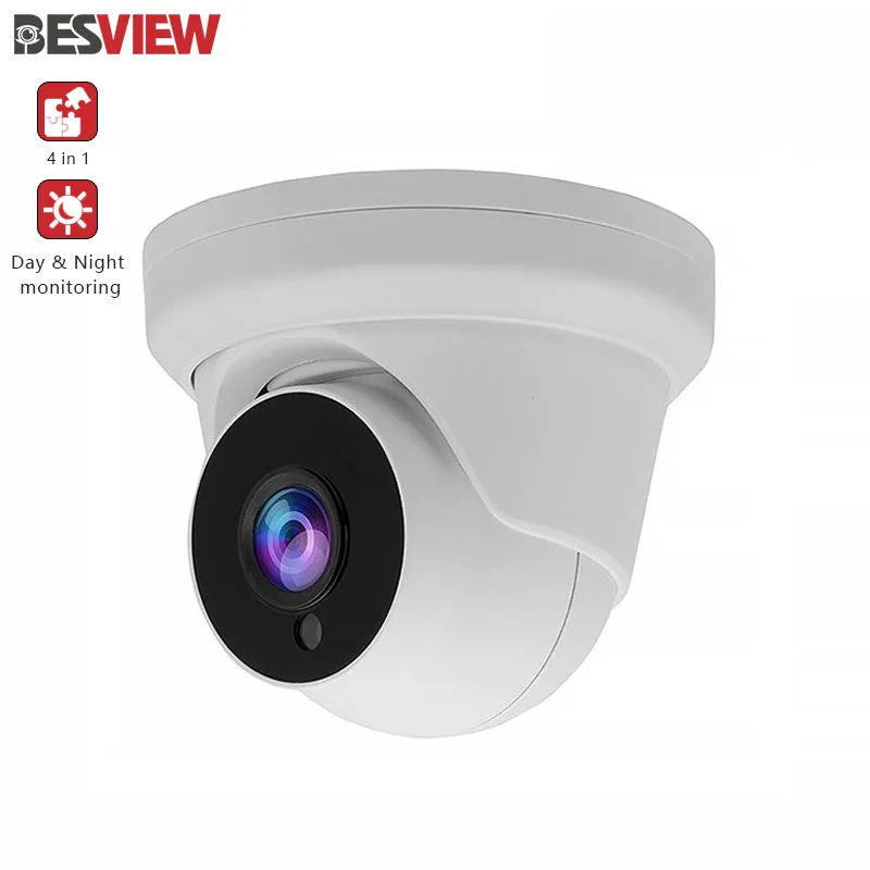 8MP 4 in 1 New Model CVI TVI AHD CVBS Hybrid CCTV Mini Turret Dome Camera 2MP 5MP HD TVI Analog Security Camera 4k