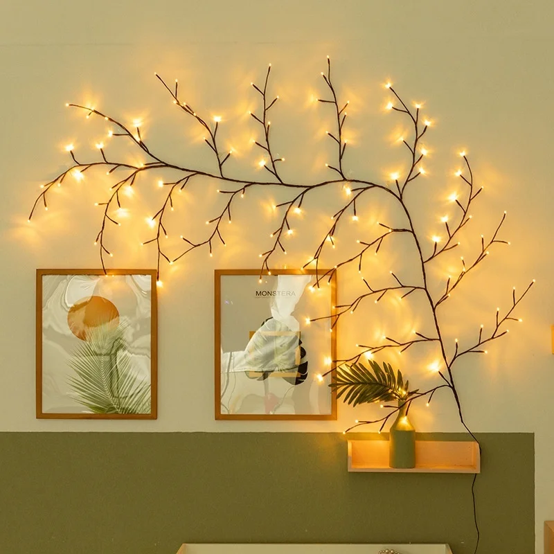 Room Decorative Lights Colorful Rattan Internet Red Led Tree Arrangement String Bedroom