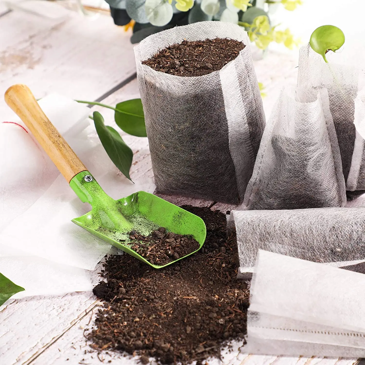 Non woven fabric biodegradable nursery grow bag non toxicity seedling growing pot