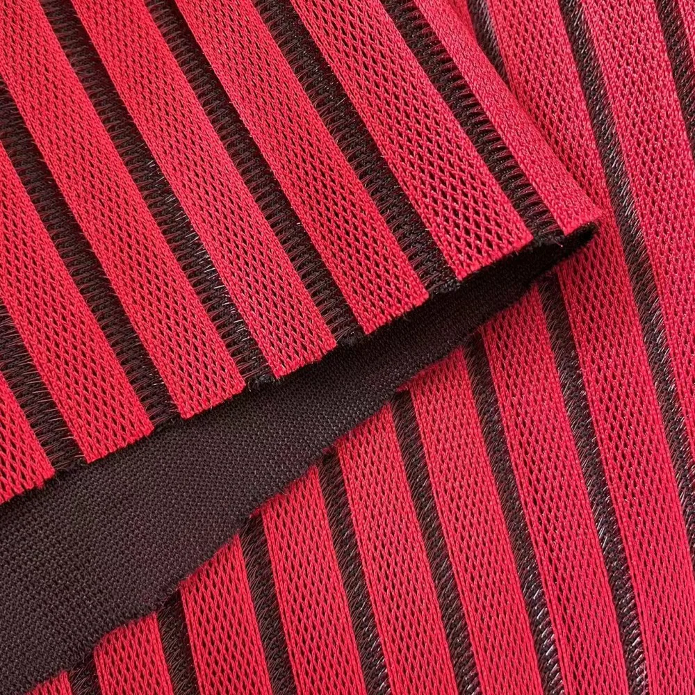 Recycled China Suppliers Polyester Stripe 3D Air Spacer Mesh Fabric For Outdoor Beach Chair