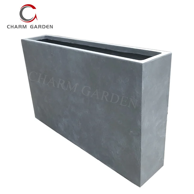 Large Big Size Rectangle Exterior Garden Concrete flower pot Planter giant flowerpot tree planter for outdoor Living