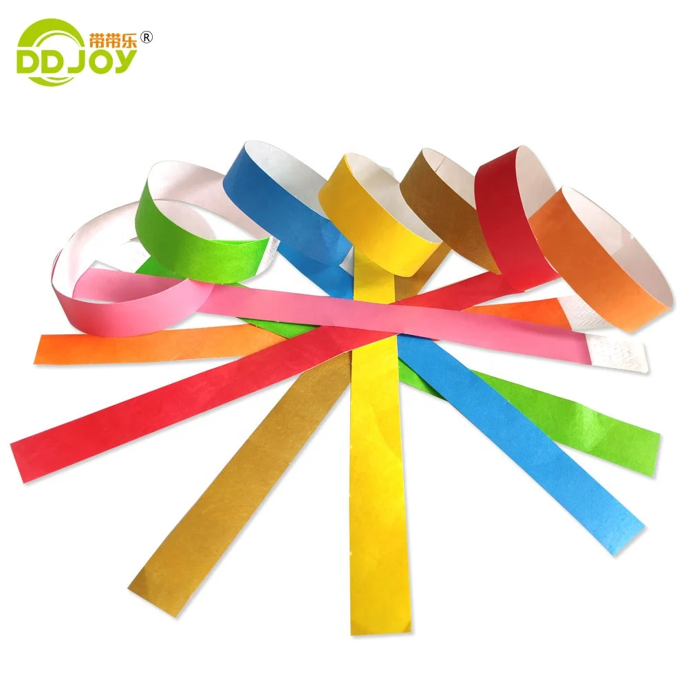 
Hand Band Festival Wristband Paper Bracelet Event Wristbands Tyvek Paper Event & Party Supplies Chinese New Year OEM Customized 