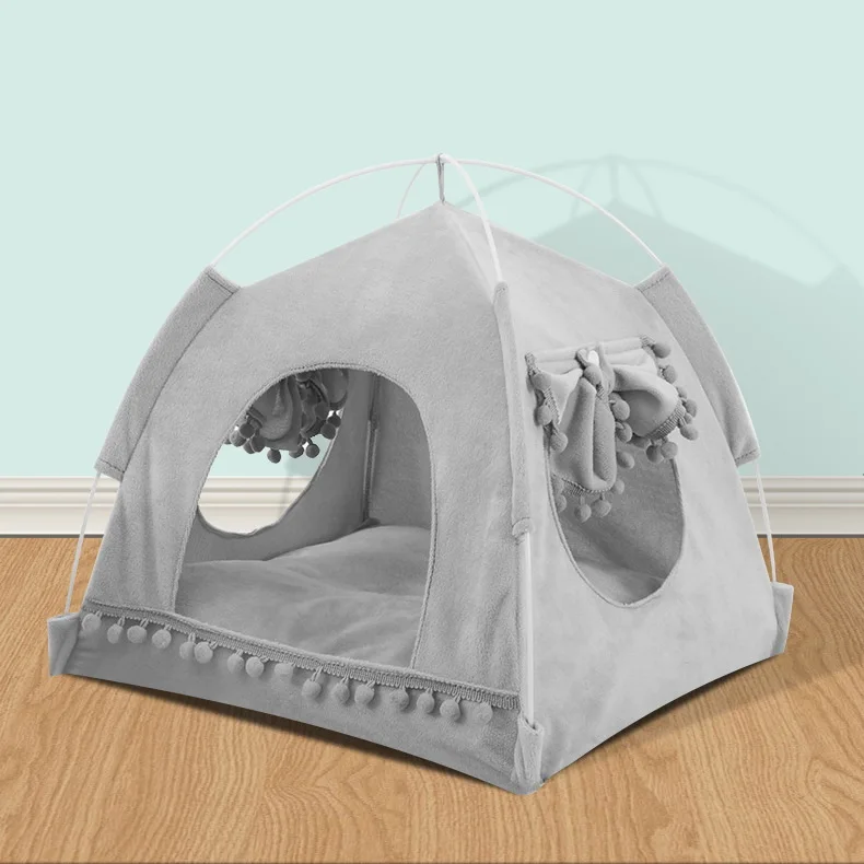 Hot pet tent nest summer can be dismantled and washed pet princess room small cat and dog bed four seasons can be folded