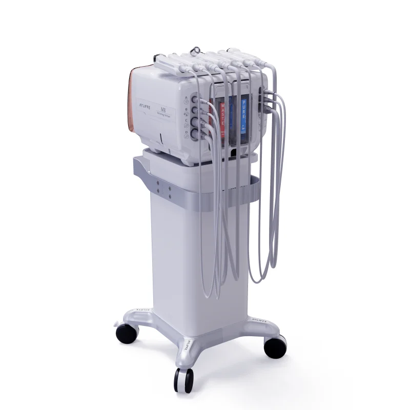 AY-M8 New Multifunctional 7 In 1 Skin Scaling Handle Ultrasonic Sprayer Gun Plasma Skin Management Instruments