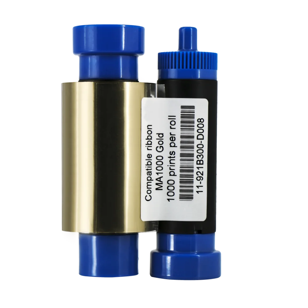 Compatible magicard ma1000k gold resin ribbon 1000 prints for Magicard Pronto Enduro 3E Rio Pro Card Printer