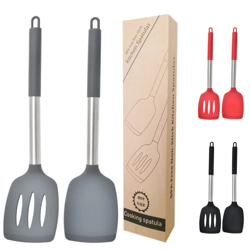 Silicone Cooking Cookware Fried Fish Shovel Fried Egg Spatula House Hold Cooking Non-Stick Spatula