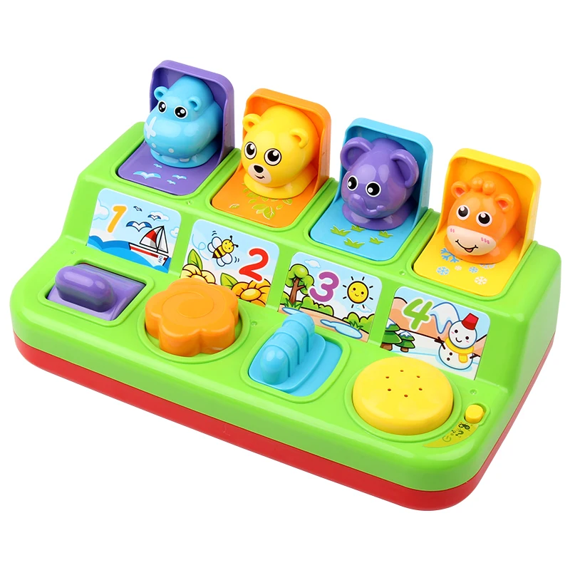 FiveStar Find the Animal Game Push and Pop Up Game Kids Musical Playing Children Toys
