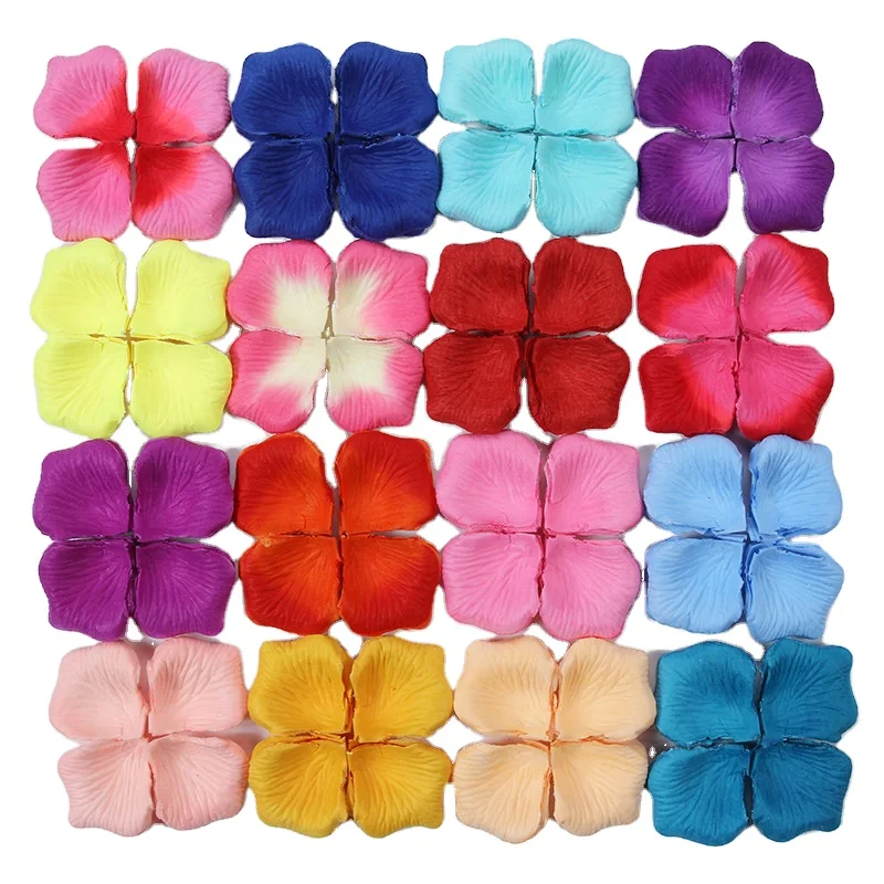 Hot Sale Wedding Decoration Atmosphere Layout Supplies Scatter Flower Rose Petals Wholesale Artificial Silk Rose Flowers Petals
