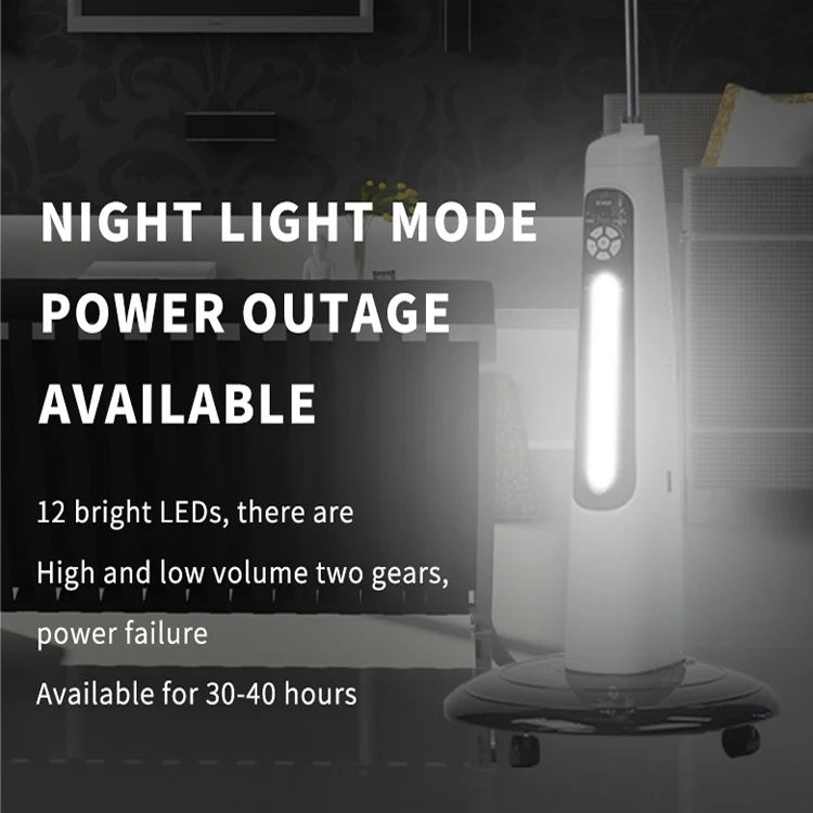 
Stand Solar Charging fan 12v 16 Inch Rechargeable Standing Battery Emergency Light Pedestal Electric Fan 