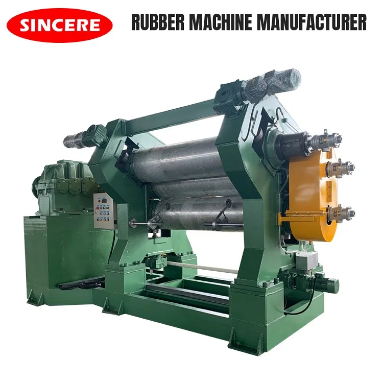 
high efficient 3 rolls silicone sheet rubber calender 