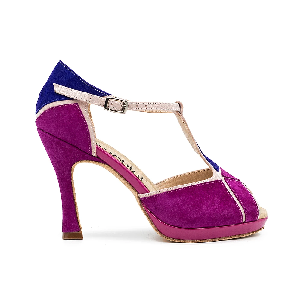 Suede Platform Dance Sandal Heels Dance Wedding Bachata Latin Dance Shoes