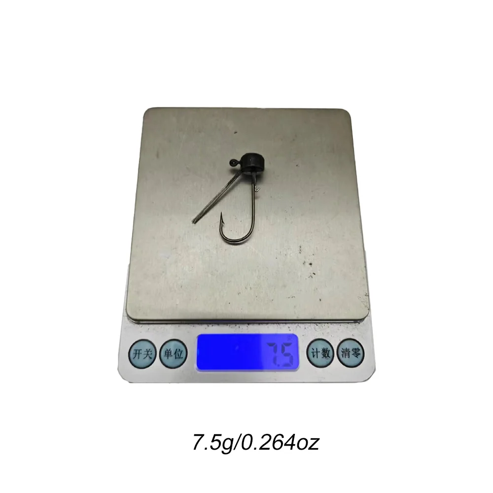 20pcs Weedless Hooks Jig Heads Fishing Worm Football