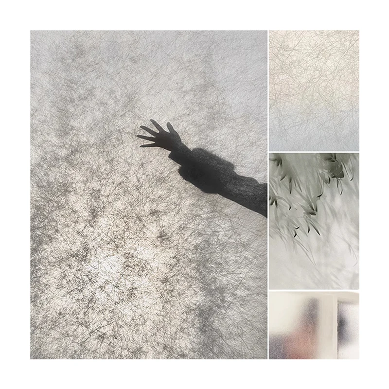 Bamboo Shadow Plant Translucent Ice Crack Board Resin Silk Board Ice Fog Cloud Silk Board Ceiling Partition Background Wall