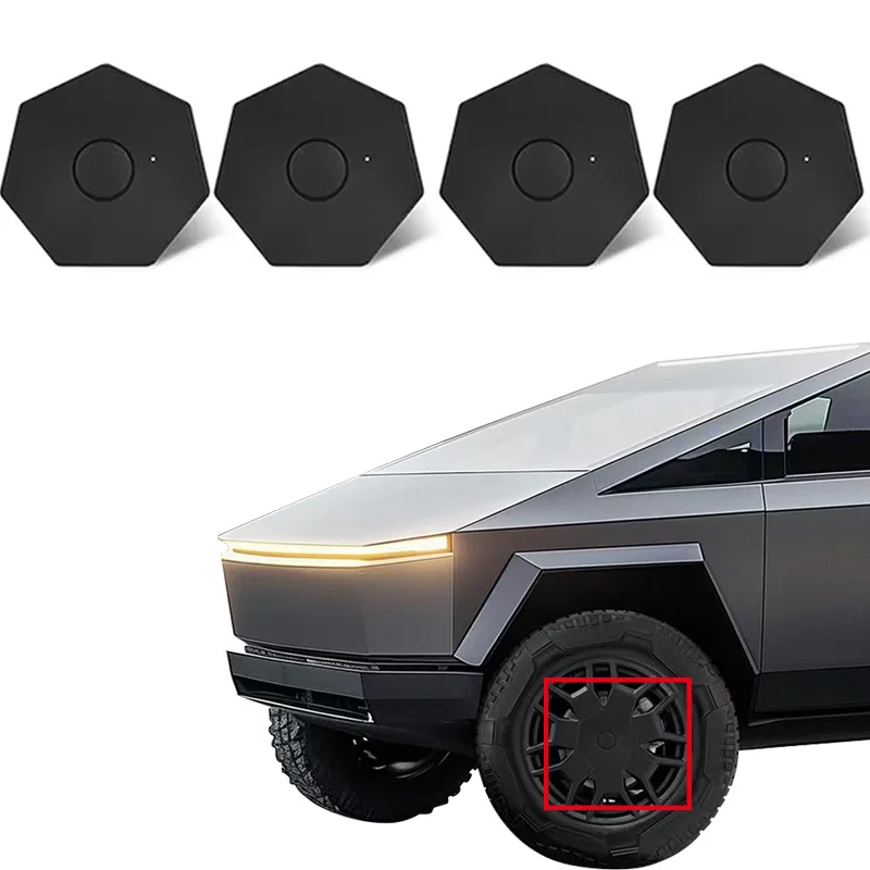 High quality 4 pcs Wheel Center Hub cap Cover valve For 2024 Tesla Cybertruck Exterior Accessories Wheel Hub Trim Center Caps