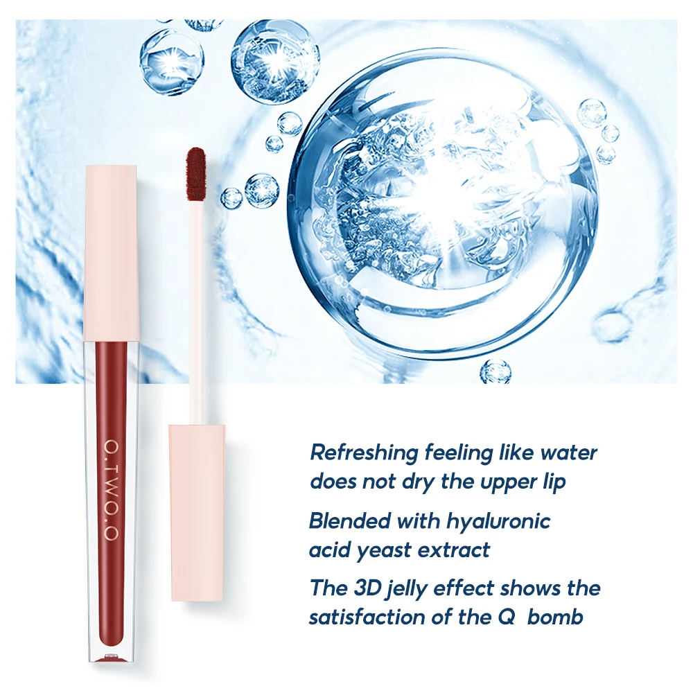 O.TWO.O Smooth Light Weight 3D Lip gloss High Pigment Long Lasting Lip Glaze