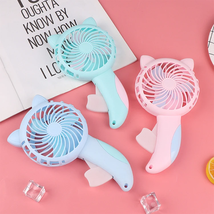 Лидер продаж мини портативный пластиковый веер ручной домашний милые Мультяшные игрушки подарок Ручной