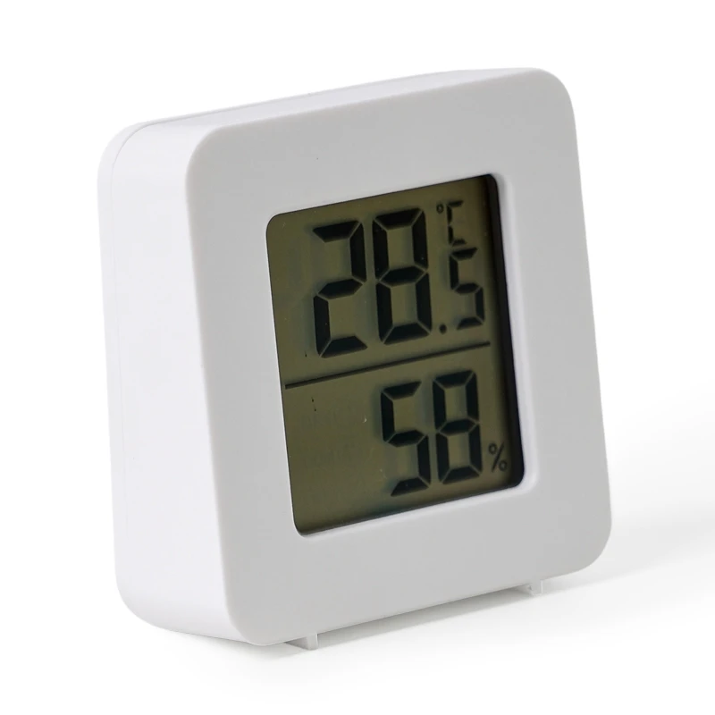 Mini Square Digital Thermometer and Hygrometer for Home and Office Use Cooking Friendly Plastic Household Thermometer
