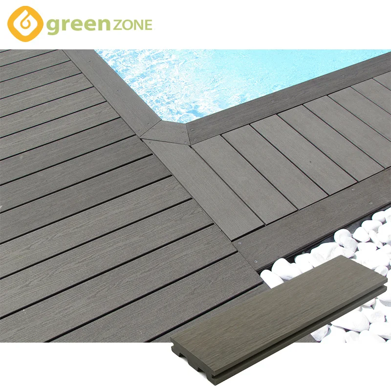 2023 new design european 3.6m solid embossed outside compose foshan manufacturing wpc composite decking