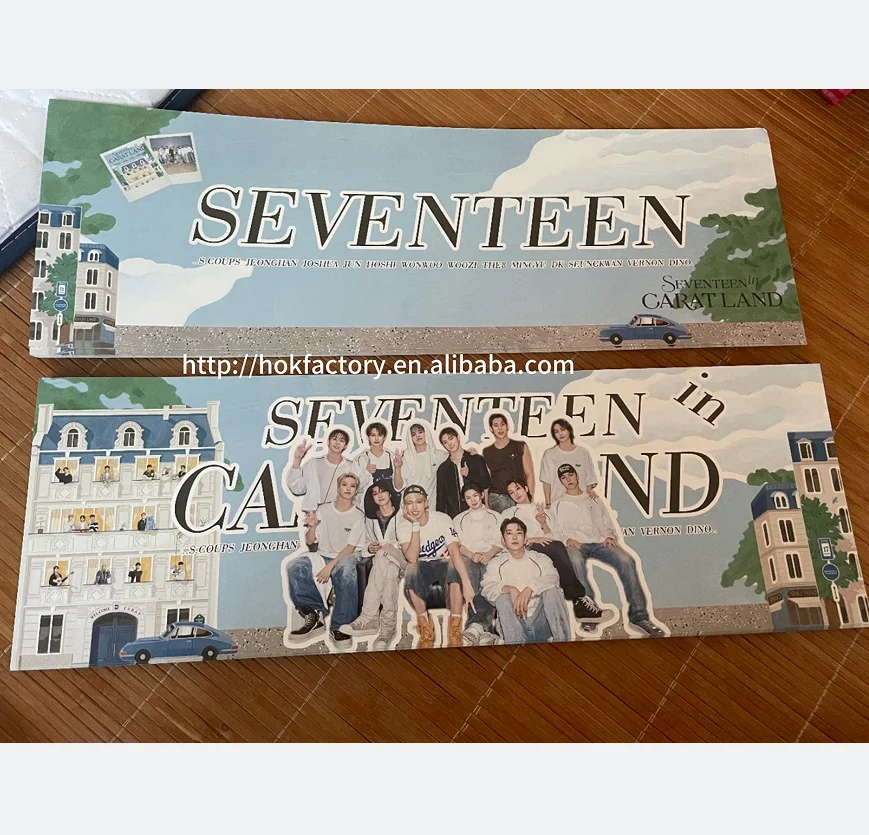 Low Price Custom Printing Korea Advertising Paper Kpop Cheering Slogan Banner for K-pop Gift Collection