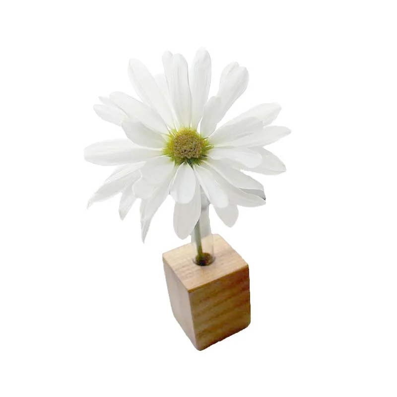 Wholesale Custom Window Ornament Wooden Flower Stands Wooden vase arrangement table decoration
