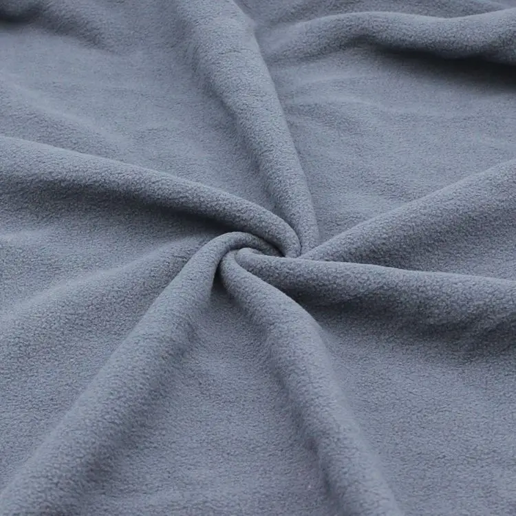 Теплый мягкий зимний 150D 144F двойная кисть Однократное встряхивание 220gsm 100% полиэфирная флисовая ткань для куртки