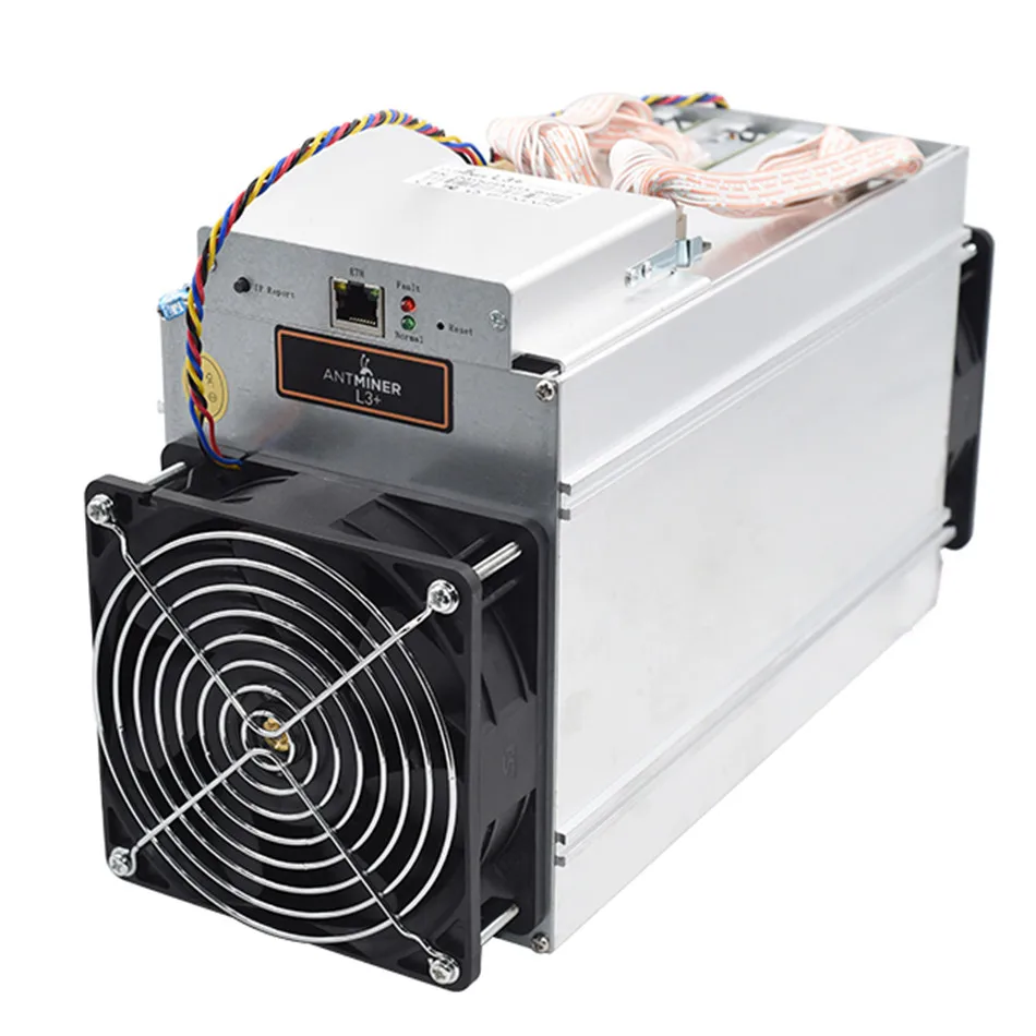 Second hand Antminer L3+ miner for litcoin mining 504MH Litcoin miner L3+ with psu