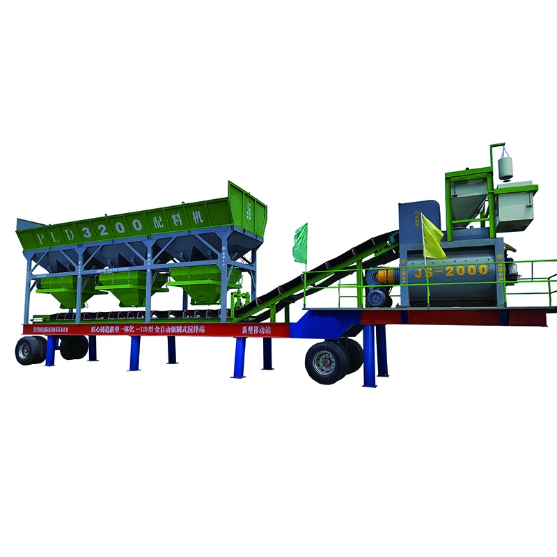 Hzs25 to 180 M3/H Portable Concrete Batch Plant Batching Mixer with Engine & Bearing Core Components Ready-Mixed Concrete Plant