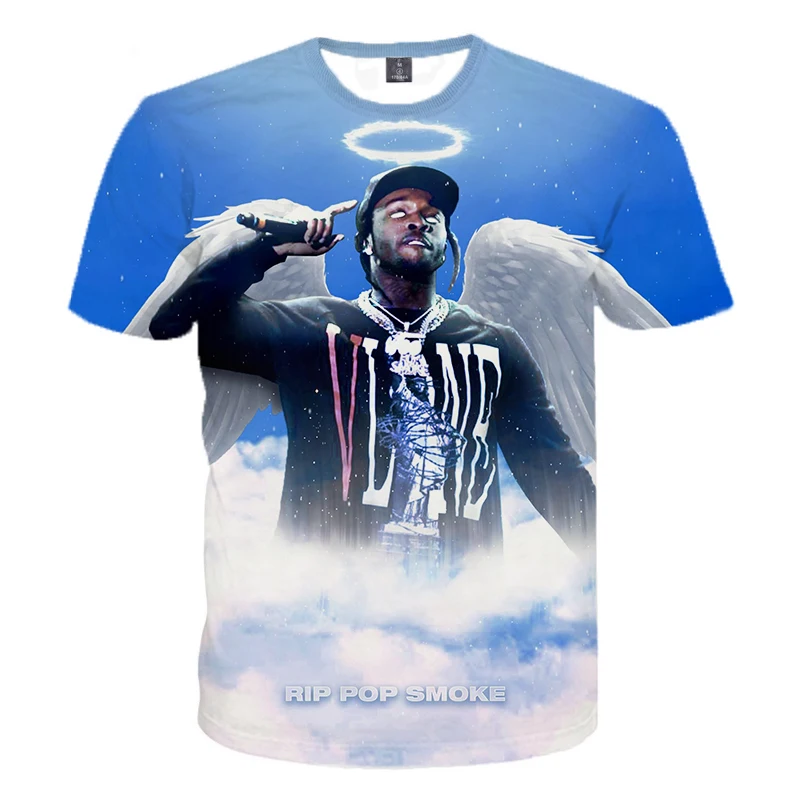 Hot POP SMOKE For Rapper 3D Printed Streetwear Women Short Sleeve Oversized Tee Shirt Men Hip Hop Tees Tops T-Shirts