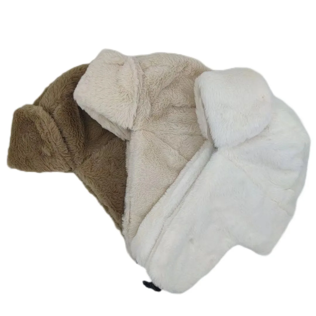 Winter Warm Real Fox Fur Women Trapper Hats Leather Bomber Caps Russian  Earflaps Aviator Hat
