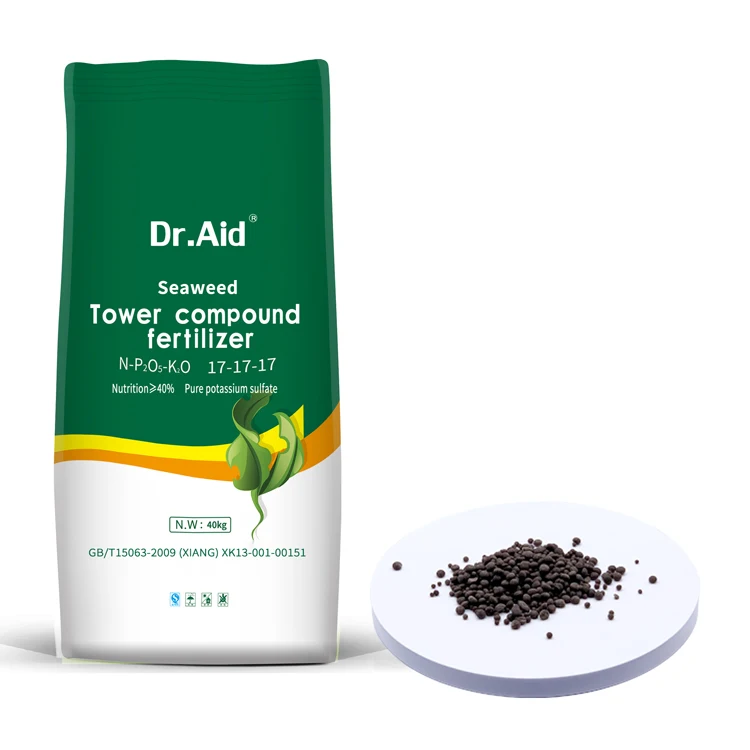 
Dr Aid China import fertilizers fast delivery high quality organic npk fertilizer seaweed npk 17 17 17 fertilizer 