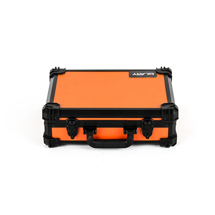 GLARY portable hard case barber tool case box shockproof aluminum tool carry case multi-purpose tool storage box with foam