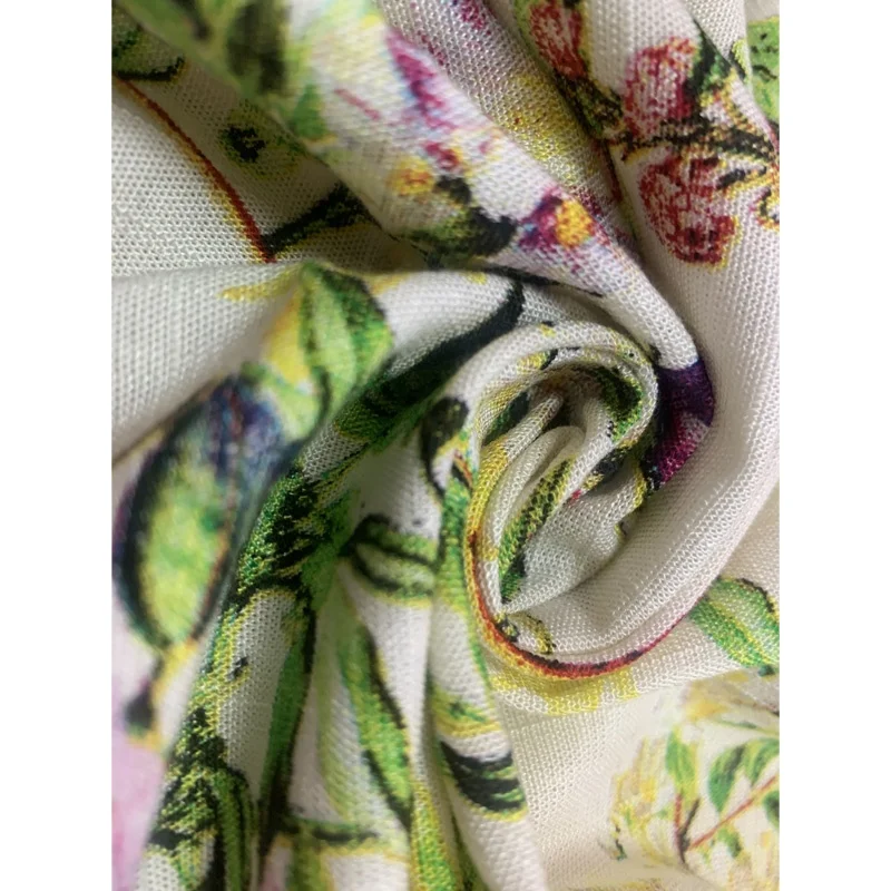 
Selling well around the world RAYON SLUB SPANDEX flat net Printed Cotton Types T Shirt Fabric 