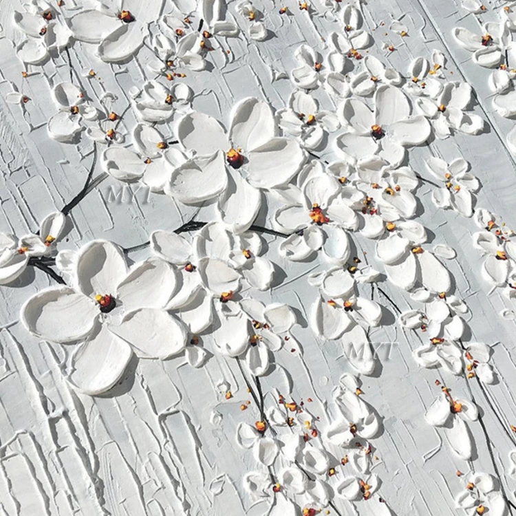 
Newest Wall Art Paintings Abstract 3D Thick Flower Oil Painting Acrylic Canvas Flower Wall Art 