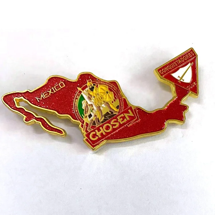 Custom logo high quality Metal glitter powder Soft Enamel Pathfinder lapel Pin/badge