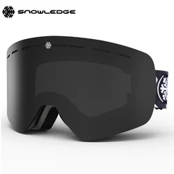 Snowledge 108A private label ski goggles frameless snow goggles OEM custom logo snow goggle manufacturer