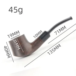 Tobacco Smoking Ebony Wood Smooth Finished 9mm Filter Olive Series Pipe Shape #ALW Special Offer Free Shipping