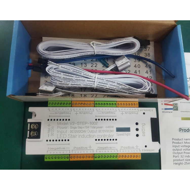 12v 24v Stairs Step Strip Light Controller PIR motion sensor led controller for smart staircase step way strip lighting auto