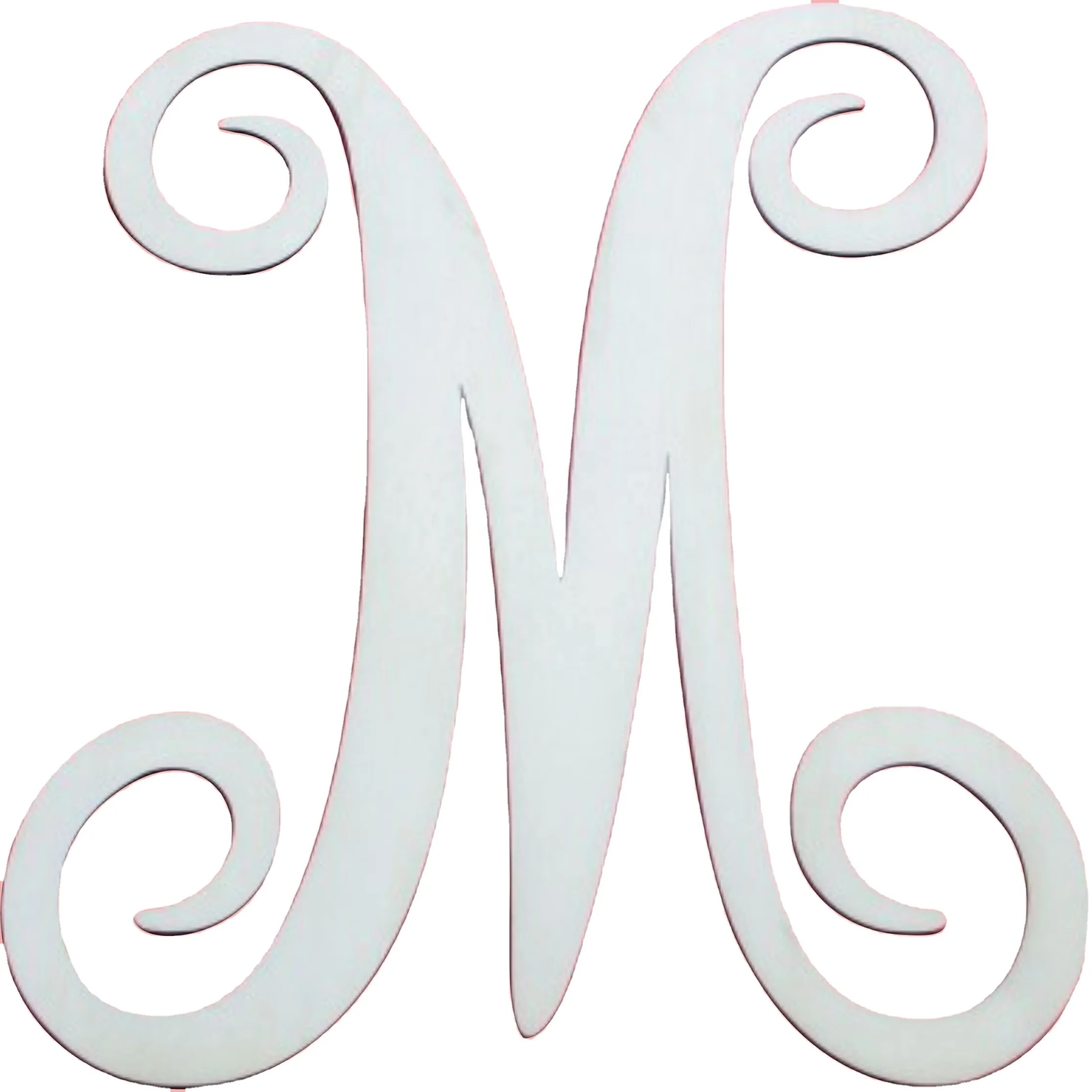 monogram font ornament MDF letter M