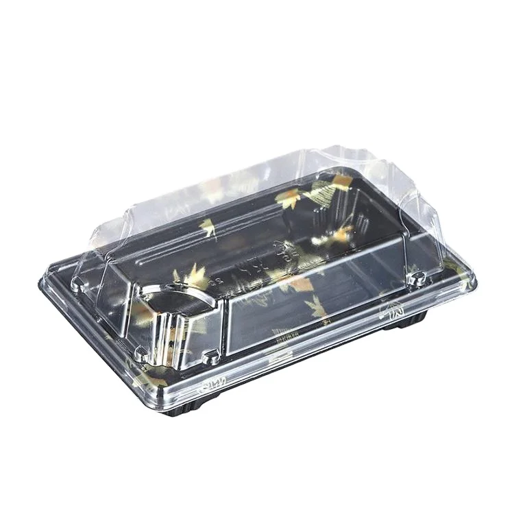 Free Sample Custom Disposable Take Away Plastic Serving Sushi Tray Food Plater