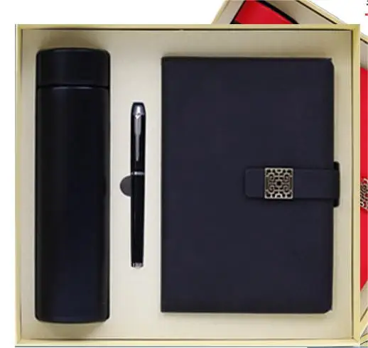Wholesale Notepad gifts set with Pen And Vacuum Flask Corporate New Year Gift set