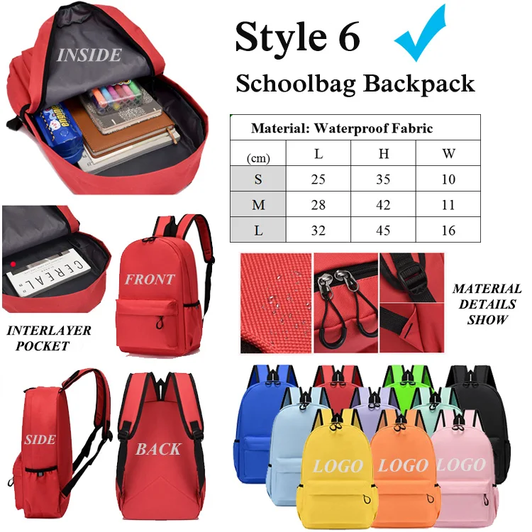 backpack waterproof backpack logo custom